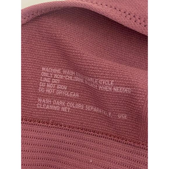 UNIQLO U Women's Pink Straight-Neck Ribbed-Hem Sport Bra SZ S - Picture 9 of 10